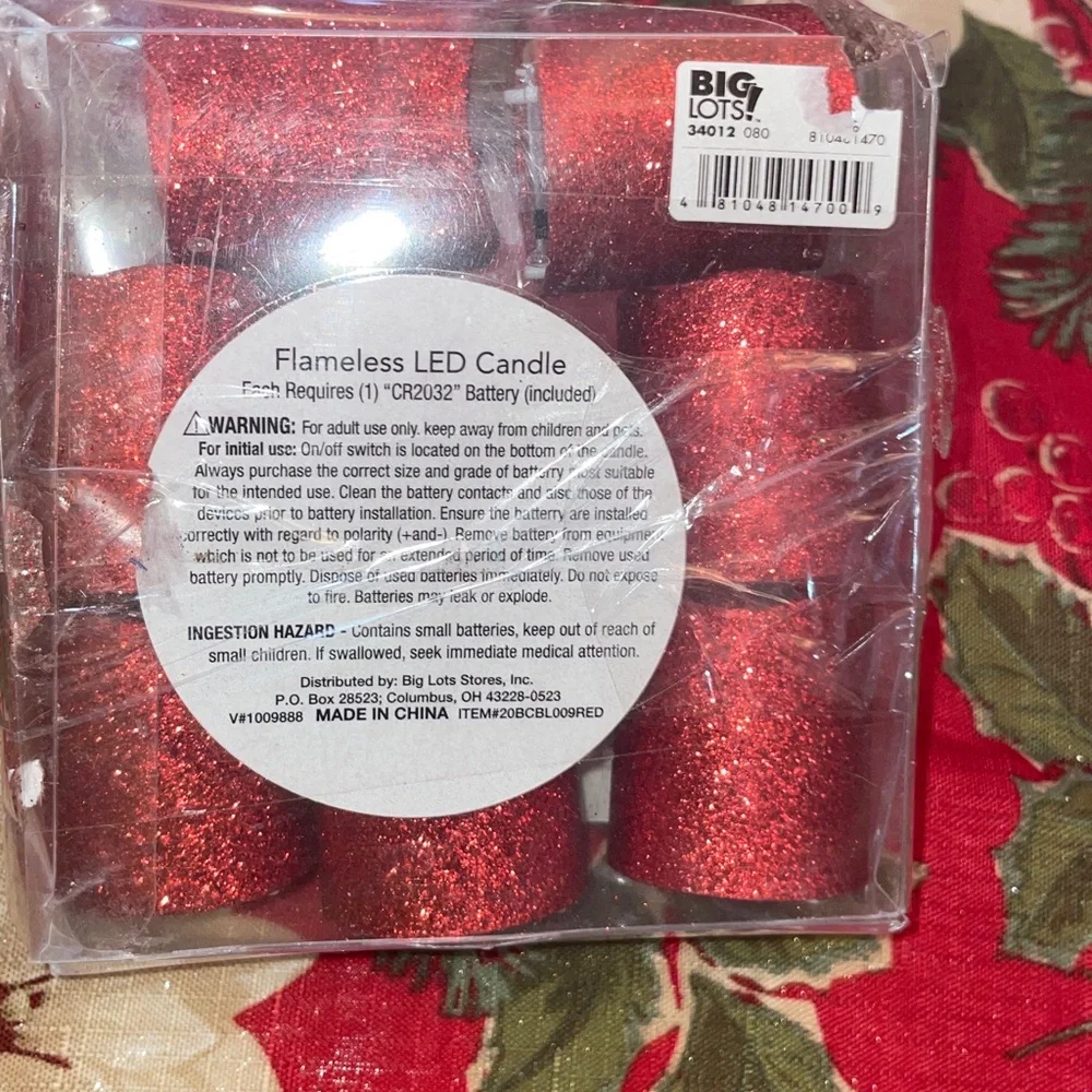 Flameless Red LED Votive Candles - 8 Pack